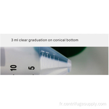 Tube de Centrifugation 15ml Conique, Graduation Noir Bouchon Bleu PP